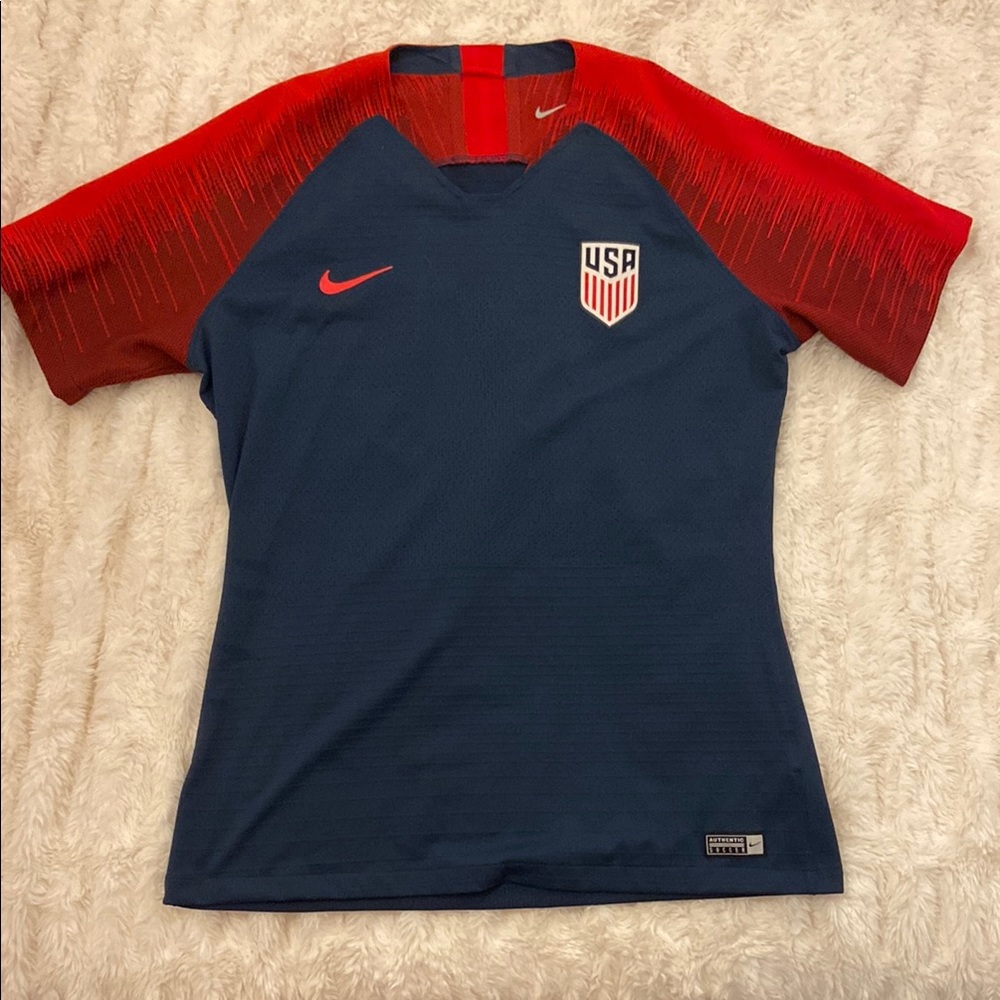 Nike Red and Blue Performance Soccer Jersey